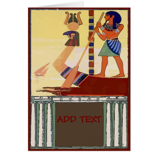 Cartão Egito, Nilo Boat (Frente)