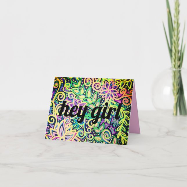 Cartão Ei garota, ei (Frente)