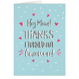 Cartão Ei, obrigados Dia de as mães