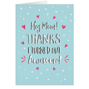 Cartão Ei, obrigados Dia de as mães