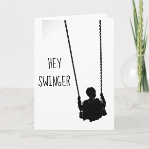 Cartão Ei ***SWINGER*** FELIZ ANIVERSÁRIO DE **50º** ANO