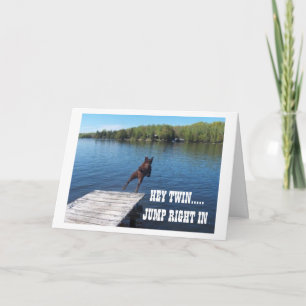 CARTÃO EI **TWIN** APANHE E GOSTE DO ANIVERSÁRIO!