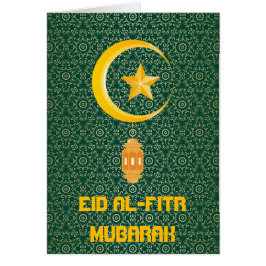 Cartão Eid al Fitr Mubarak Ramadan Kareem Moon Star