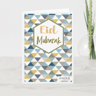 Cartão Eid Mubarak - Design Geométrico