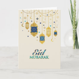 Cartão Eid Mubarak - Feliz Eid