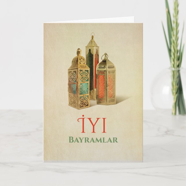 Cartão Eid Mubarak - İyi Bayramlar (Frente)