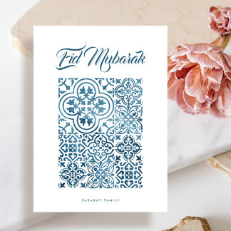Cartão Eid Mubarak, padrão marroquino