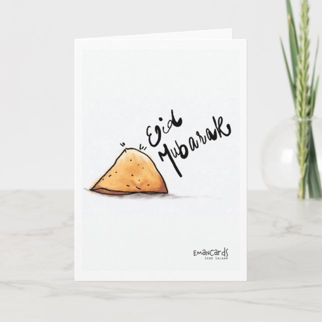 Cartão Eid Mubarak - Samosa (Frente)
