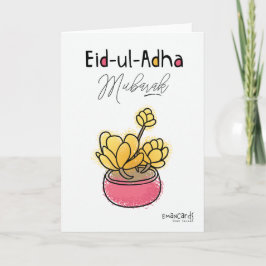 Cartão Eid ul Adha Mubarak - Flor