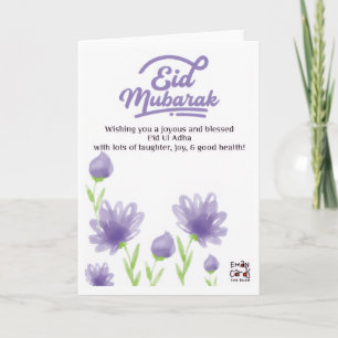 Cartão Eid ul Adha Mubarak - Flores