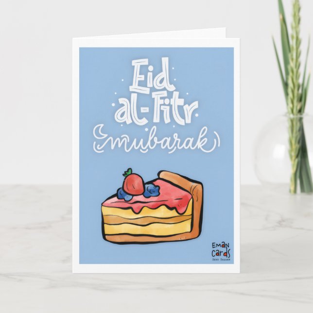 Cartão Eid ul Fitr Mubarak - Sobremesa (Frente)