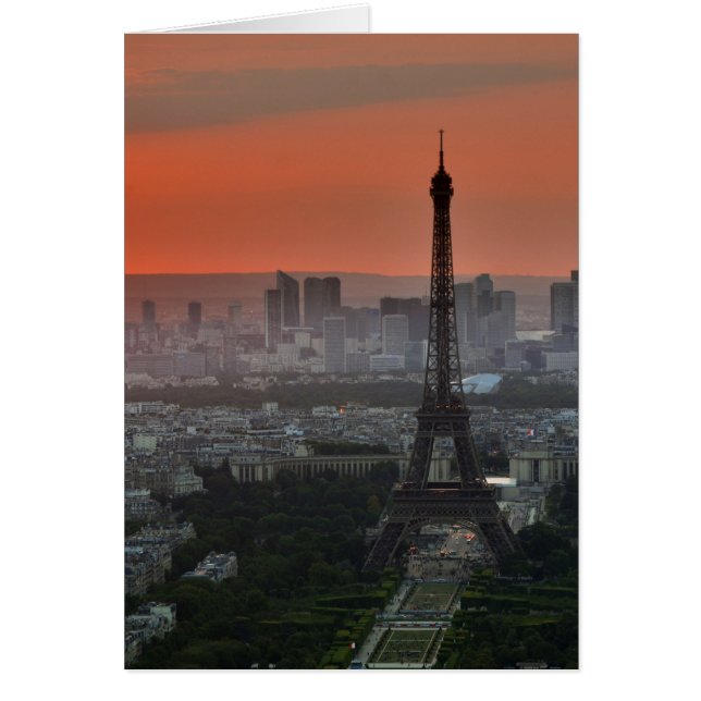 Cartão Eiffel Tower Paris Europe Viagem (Frente)