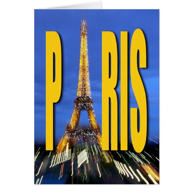 Cartão Eiffel Tower Paris França (Frente)