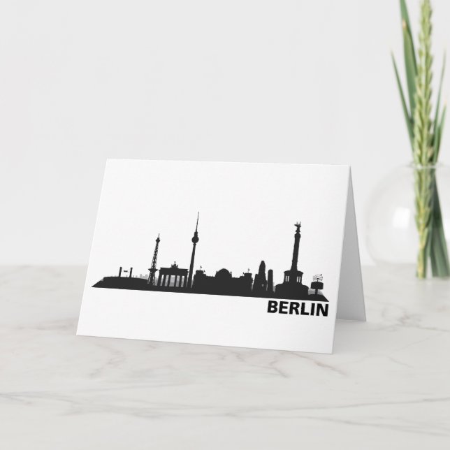 Cartão Einladungskarte mit Berlin Skyline. (Frente)