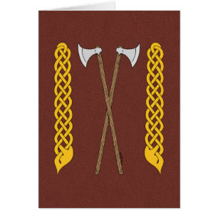 Cartão Eixos Dinamarquês/Viking Cruzados com Rede de Tela