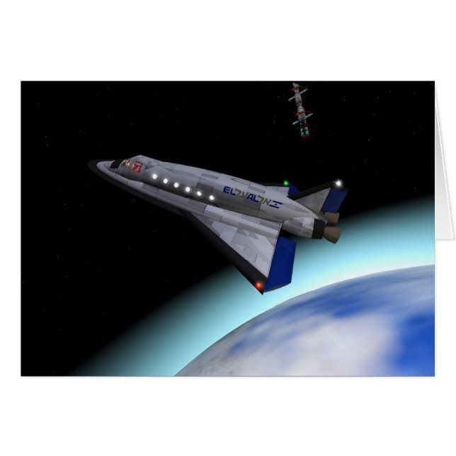 Cartão El Al Maslool Space Shuttle (Frente Horizontal)