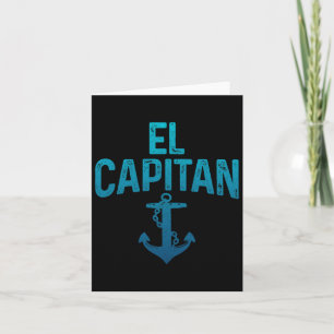 Cartão El Capitan Boat Owner Pontoon Capitão Funny Boatin