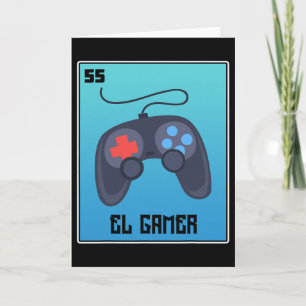 Cartão El Gamer Video games Engraçado Loteria Mexicana Pa