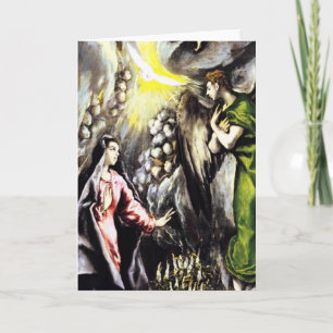 Cartão El Greco Annunciation Virgin Mary Greeting Card