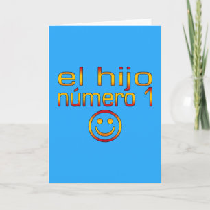 Cartão EL Hijo Número 1 - filho do número 1 no espanhol