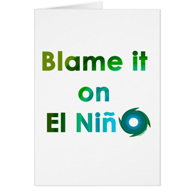 Cartão EL Nino da culpa (Frente)
