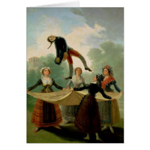 Cartão EL Pelele 17 de Francisco Jose de Goya y Lucientes