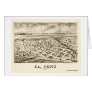 Cartão EL Reno, mapa panorâmico da APROVAÇÃO - 1891