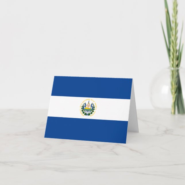 Cartão El Salvador Flag Notecard (Frente)