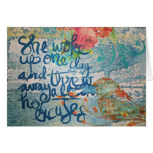 Cartão Ela Acordou Um Dia Sem Mais Explicar Colagem