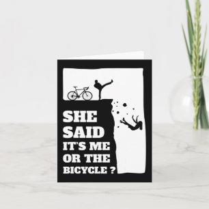 Cartão Ela disse que sou eu ou a Bicicleta Diversão de Ci