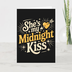 Cartão Ela É Meu Beijo Da Meia-Noite Dizendo Casal Românt