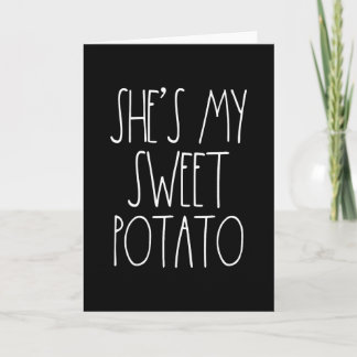 Cartão Ela é Minha Batata Doce Eu Yam Conjunto Casais Dia