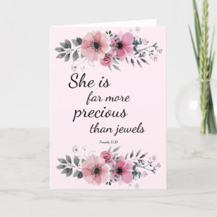 Cartão Ela é muito mais Precioso que joias