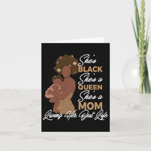 Cartão Ela é negra Ela é uma rainha Ela é uma mãe. Mãe ne