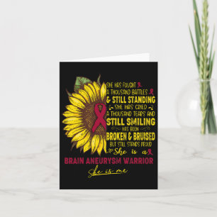 Cartão Ela É Uma Guerreira De Aneurismo Cérebro Ela Sou E
