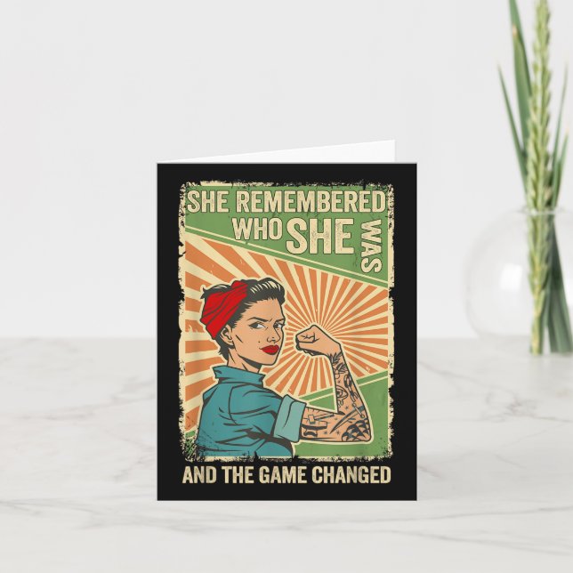 Cartão Ela Lembrou-Se De Quem Era E O Jogo Mudou (Frente)
