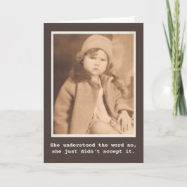 Cartão Ela não aceitou nenhuma Foto Vintage
