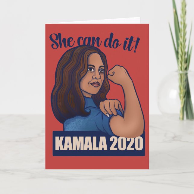 Cartão Ela pode fazer isso KAMALA 2020 Vote Kamala Harris (Frente)