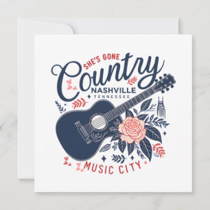 Cartão Ela se foi para Nashville Tennessee