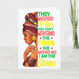 Cartão Ela Sussurrou de Volta Eu Sou A Tempestade Históri
