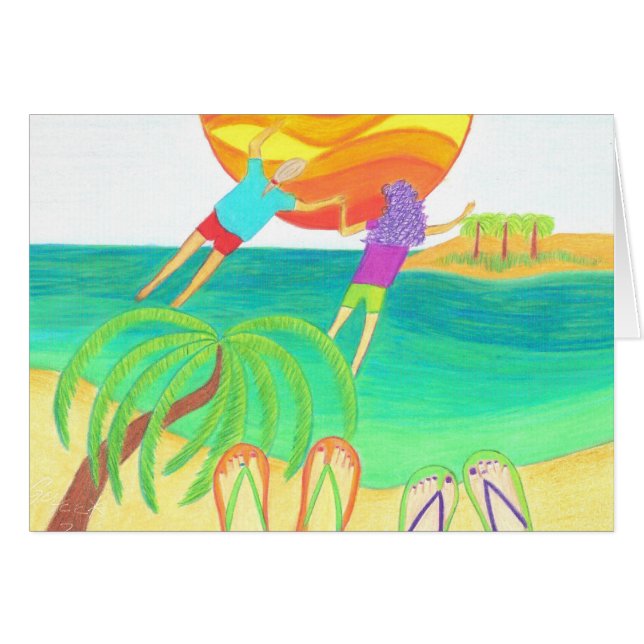 Cartão Ele Apenas A Teve Do VAZIO Dos Pés. (Frente Horizontal)