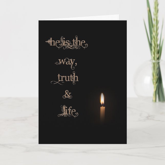 Cartão Ele é o caminho, verdade e vida (Frente)