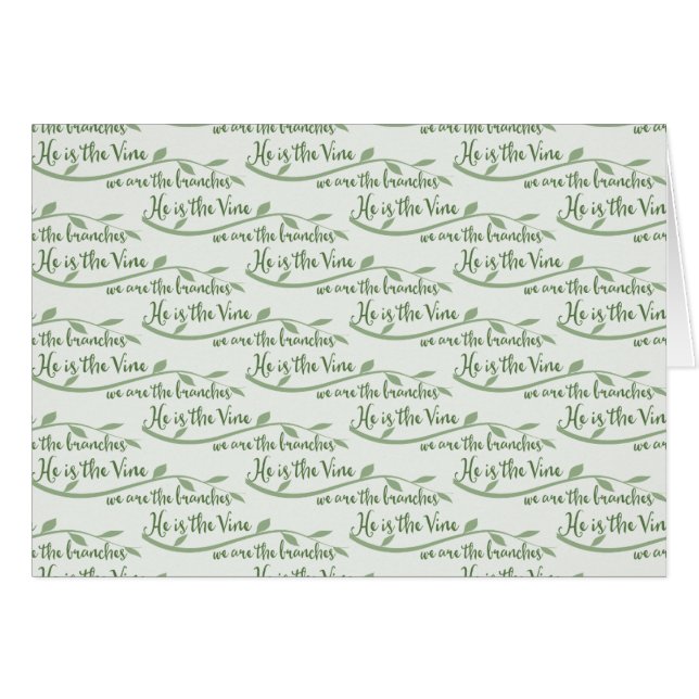 Cartão Ele é o Vine, nós somos galhos. (Frente horizontal)