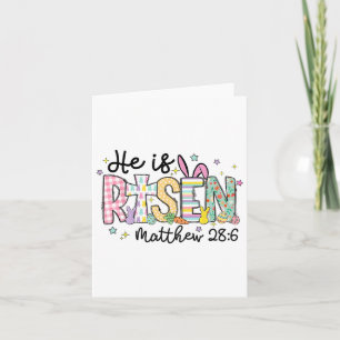 Cartão Ele É Risen Jesus Felz pascoa Cristã Criança