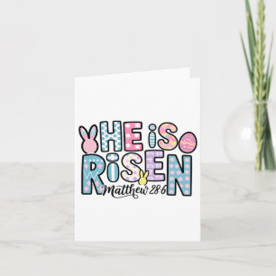 Cartão Ele É Risen Jesus Felz pascoa Cristã Criança