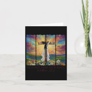 Cartão Ele É Risen Primavera Páscoa Jesus Cruzando Christ