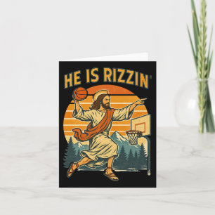 Cartão Ele É Risen Rizzin Páscoa Christian Faith Jesus Ba