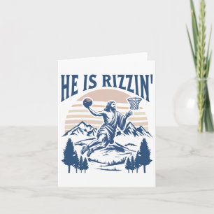 Cartão Ele É Risen Rizzin Páscoa Jesus Christian Faith B