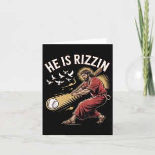 Cartão Ele É Risen Rizzin Páscoa Jesus Christian Faith Ba