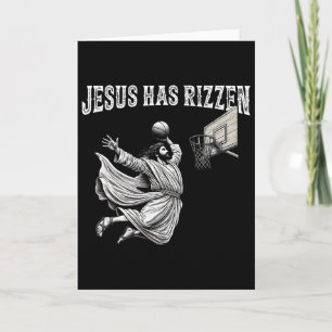 Cartão Ele É Rizzin Engraçado Jesus Bysketbyll Meme - Uni